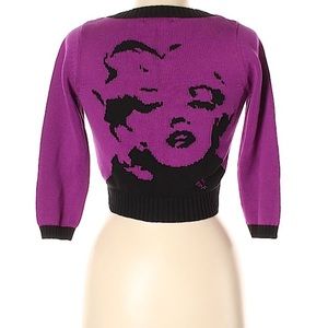 Betsey Johnson Marilyn Monroe Cropped Cardigan